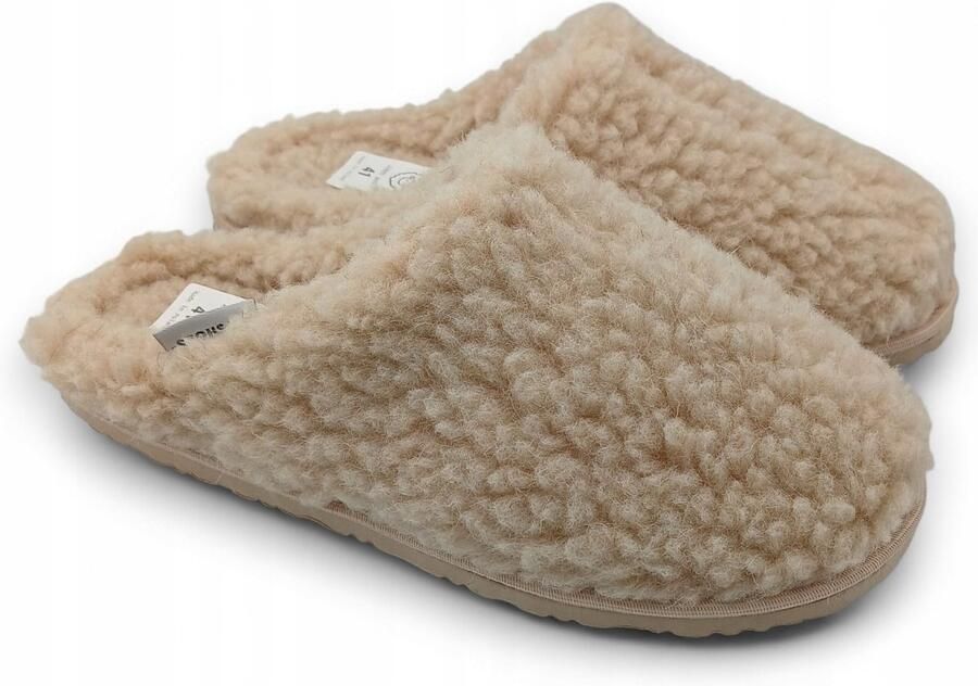 IRE SHOES Dames pantoffels van schapenwol beige warm