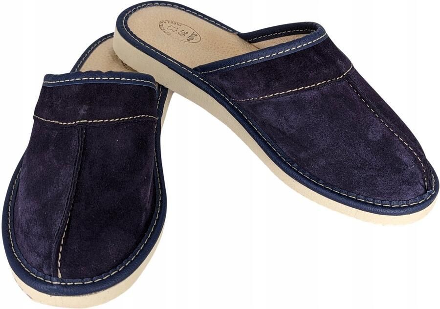 Dames Pantoffels van Suède Leer Comfortabel en Duurzaam Marineblauw