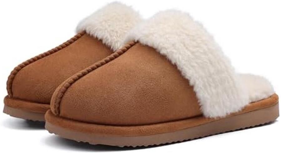 Dames Pantoffels van Traagschuim en Pluche met Antislip