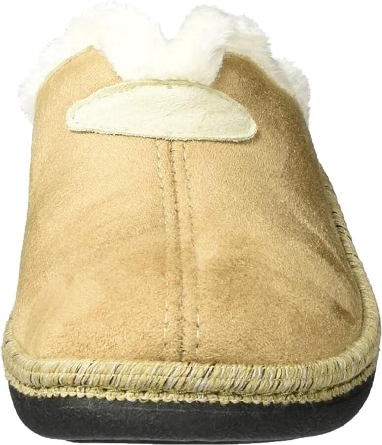 Dames pantoffels van velours beige warm en comfortabel