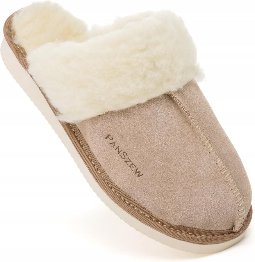 Dames Pantoffels van Wol en Leer Comfortabel en Warm