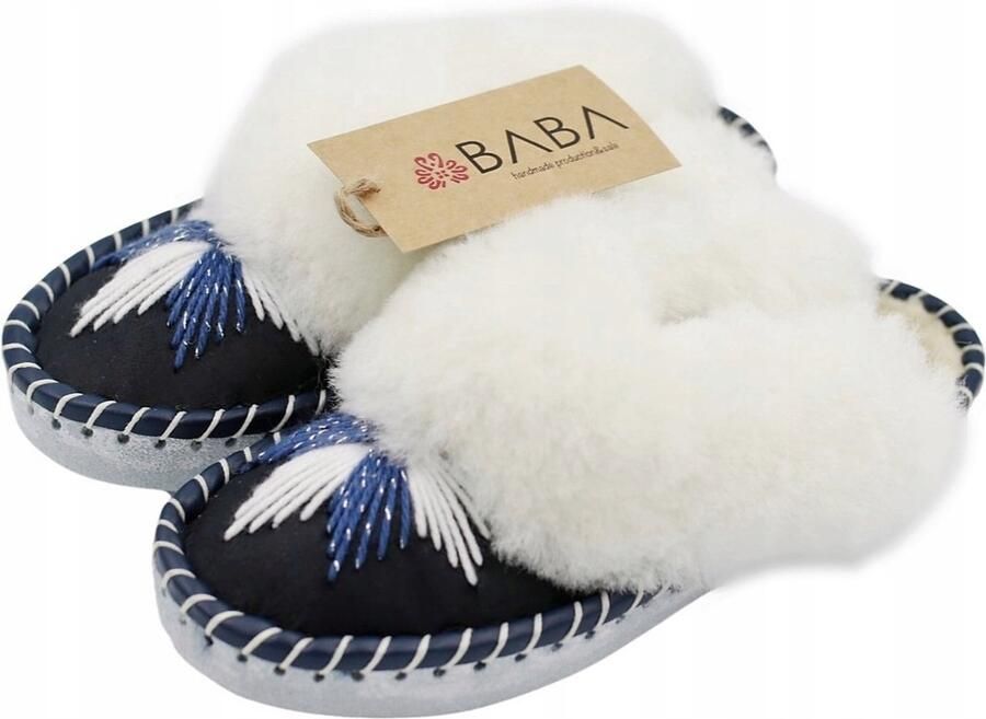 Dames Pantoffels van Wol en Leer Warm en Antislip