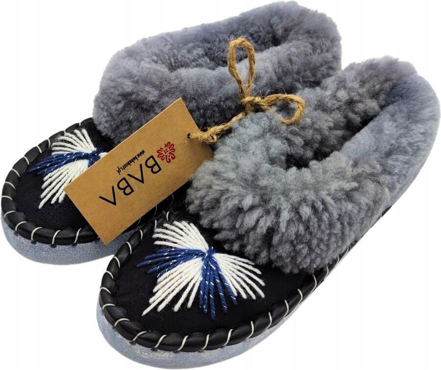 Dames Pantoffels van Wol en Leer Warm en Antislip