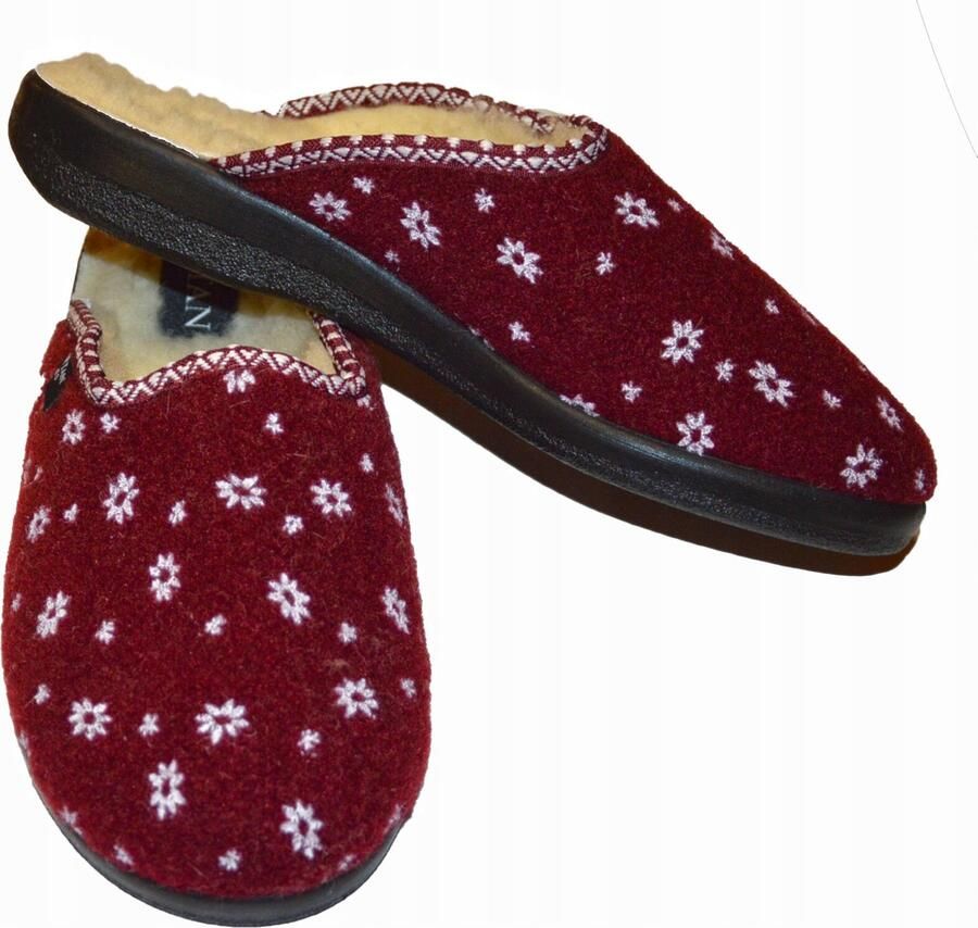 Dames pantoffels van wol warm en comfortabel met sterrenprint