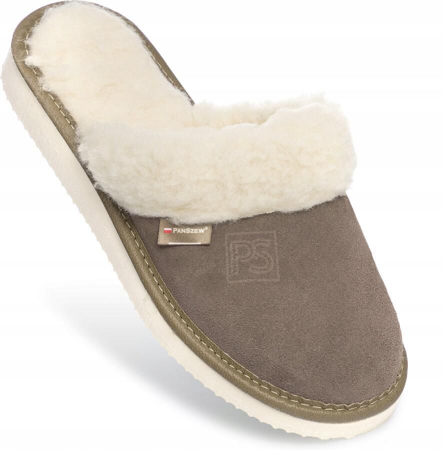 Dames Pantoffels van Zacht Leer en Wol Comfortabel & Warm