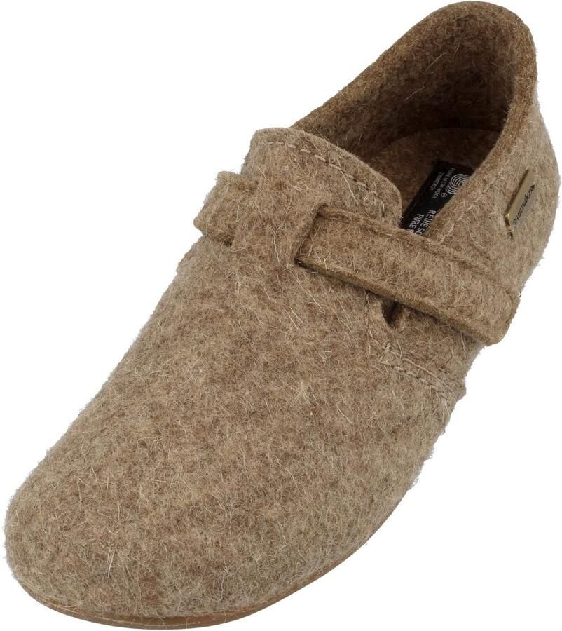 Dames Pantoffels Verwarmend Wolvilt Ivory