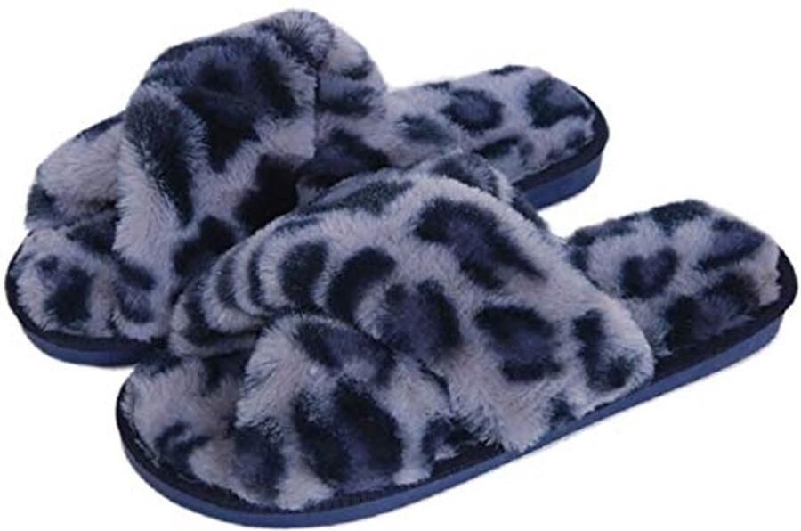 Dames Pantoffels Warme en Pluizige Slippers Voor Binnen en Buiten Met Antislip Zolen