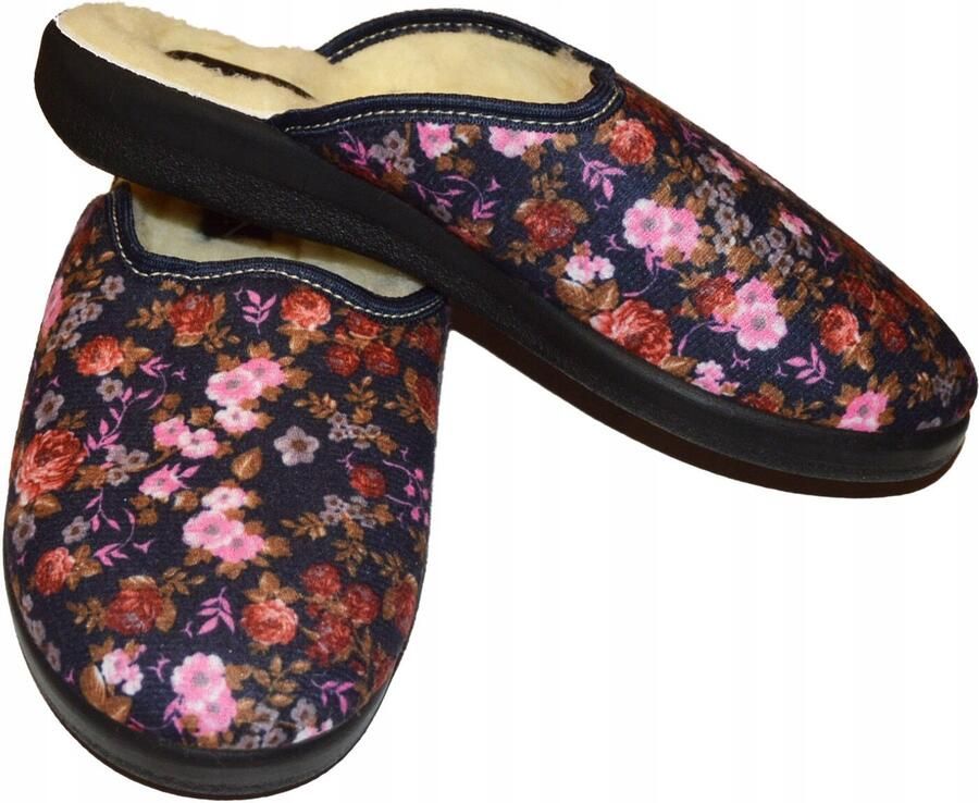 Dames Pantoffels Warme Lichte PU Zool Bloemendessin