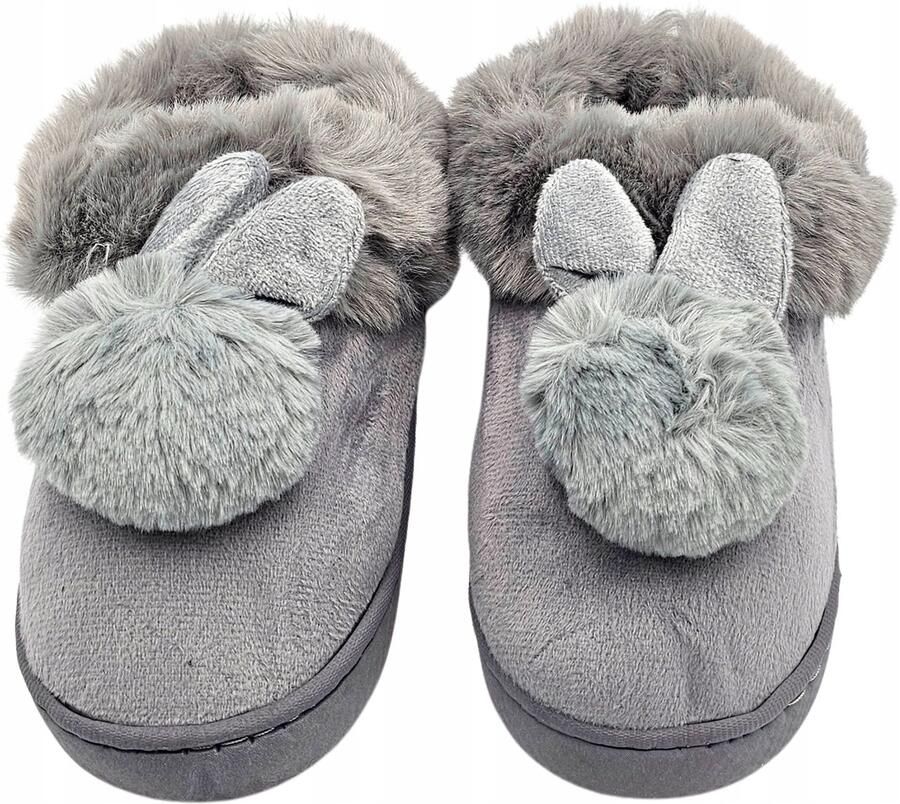 Dames Pantoffels Winter Zacht met Pompon & Oren