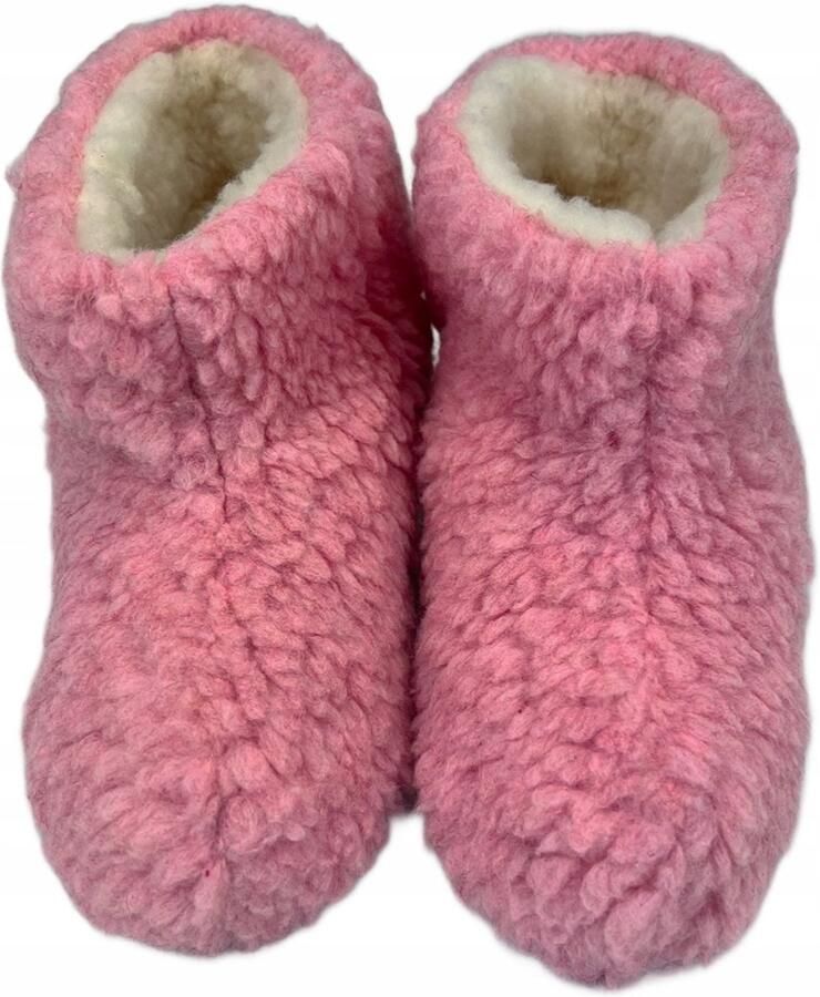 Dames Pantoffels Wol 37-38 met Echt Lederen Zool