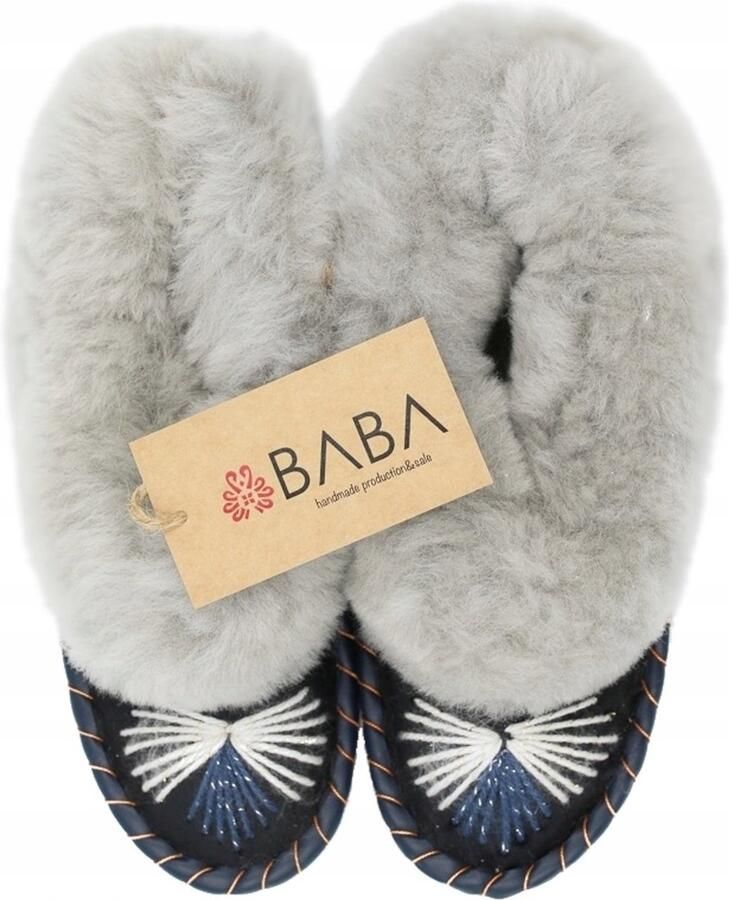 Dames Pantoffels Wol & Leer Warm & Comfortabel