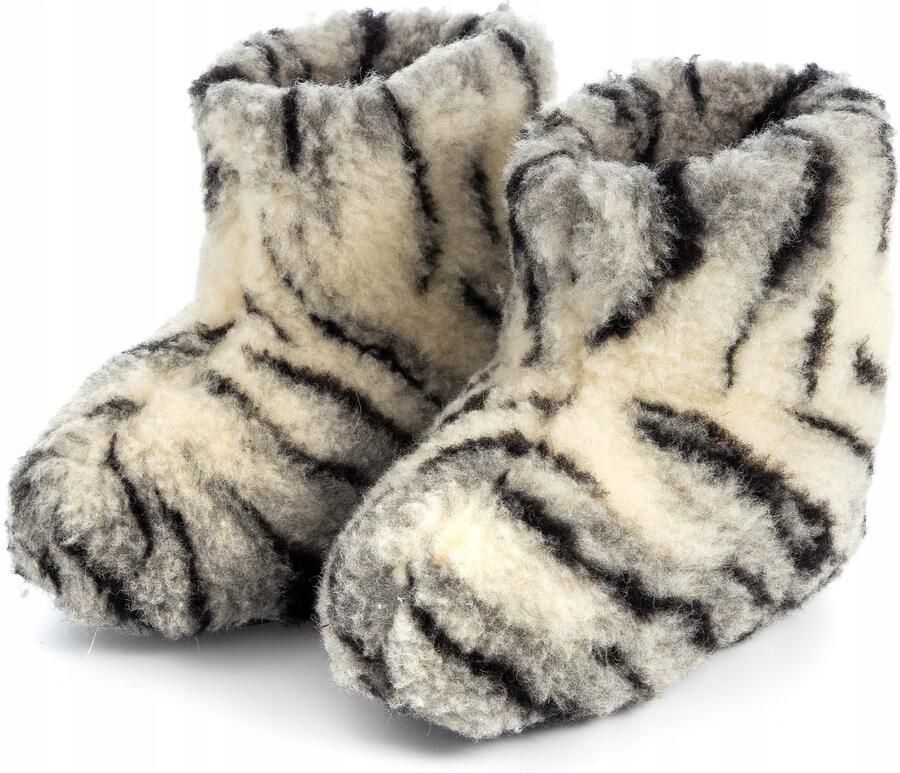 PanSzew Dames Pantoffels Wol Warme Slipper Laag