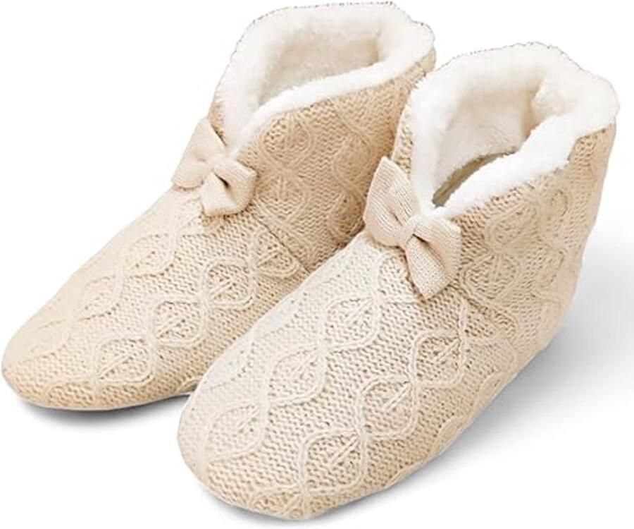 Dames Pantoffels Zacht Antislip met Strik Comfortabel Huis Schoenen