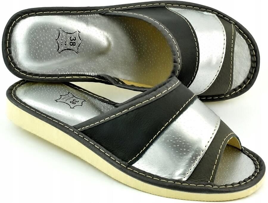 Dames Pantoffels Zilver Comfortabel & Elegant