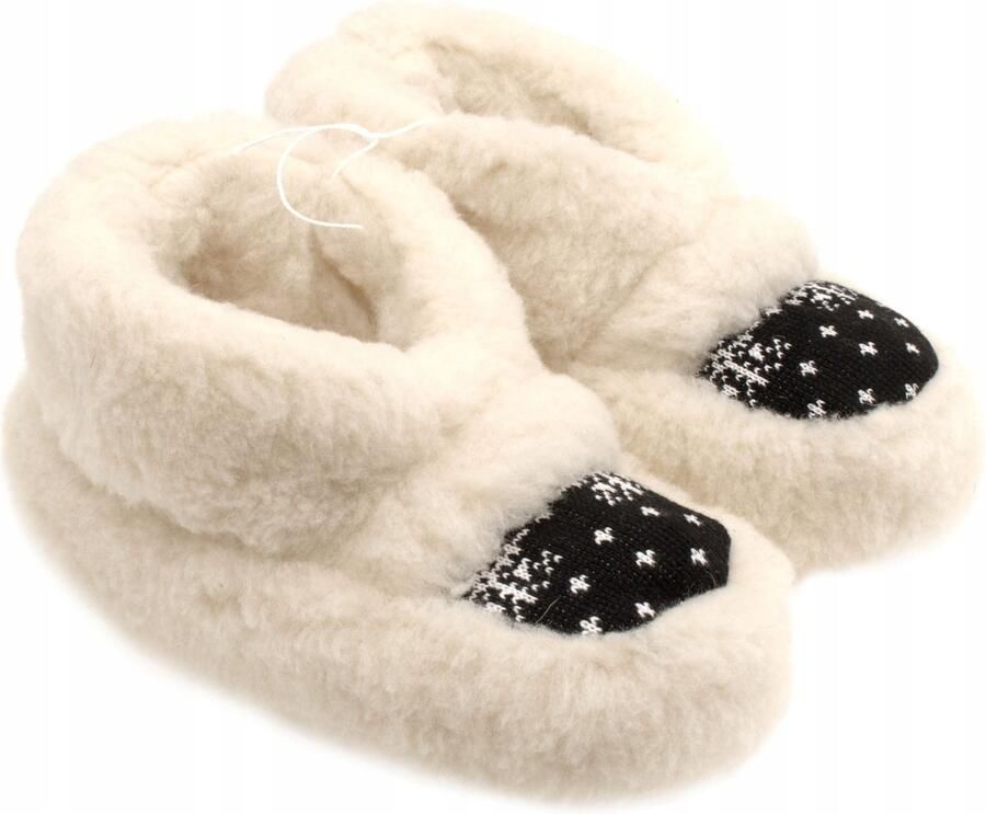 Dames Pantoffels Zwart Wol Warm & Comfortabel