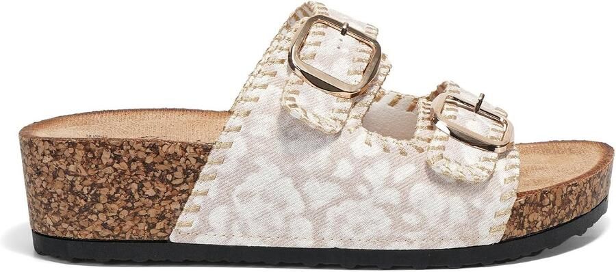 Dames plateau slippers 38 brede zomer sandalen stijlvolle gesp comfortabel voor dagelijks gebruik ShopVlot