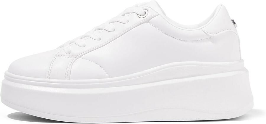 Dames Plateau Sneakers met Dikke Zool PU Leder Modieuze Alledaagse Loopschoenen