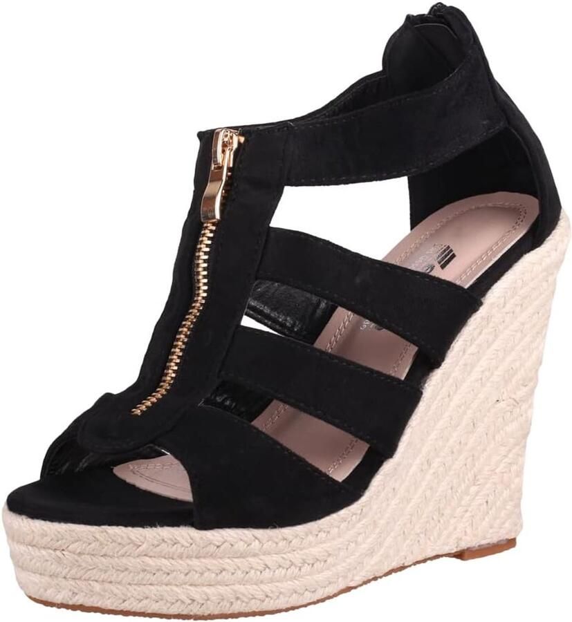 Dames Plateau Wedge Sandalen met Rits Zomer Stijl