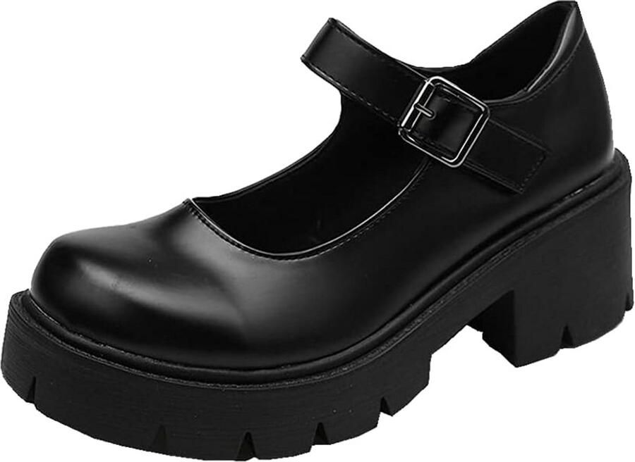 Dames Platform Mary Jane Schoenen met Chunky Zool