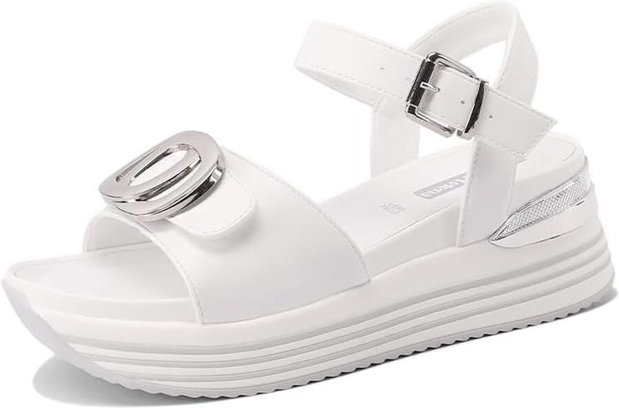 Dames Platform Sandalen met Bandjes Wit