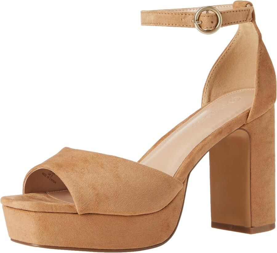 Dames Platform Sandalen met Blokhak Beige