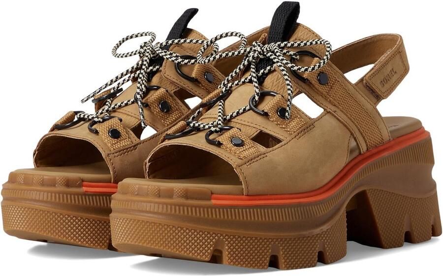 Dames Platform Sandalen met Vetersluiting voor Comfort en Stijl