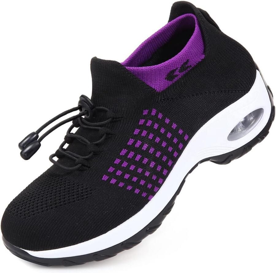 Dames Platform Sneakers Ademend Mesh Slip-On Wandelschoenen