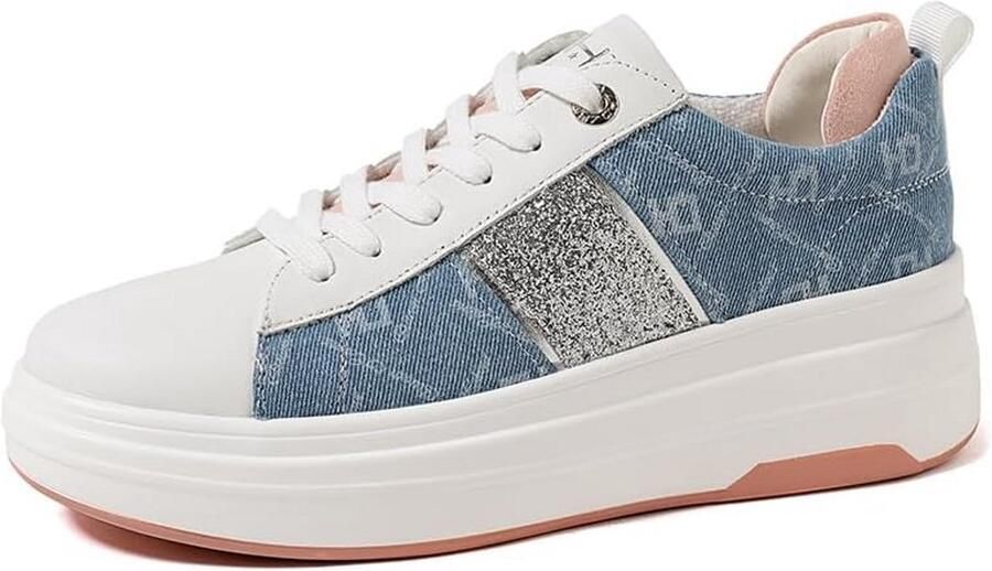 Dames Platform Sneakers Casual Comfortabele Witte Sportschoenen