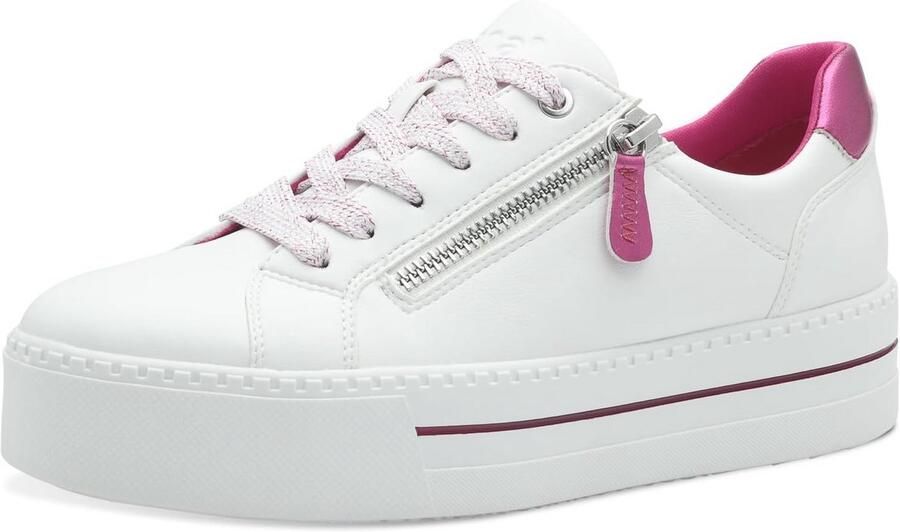 Dames Platform Sneakers met Ritssluiting Vegan Comfortabele Witte Sneaker