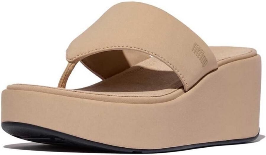 Dames Platform Teenslippers Met Wedge Hak