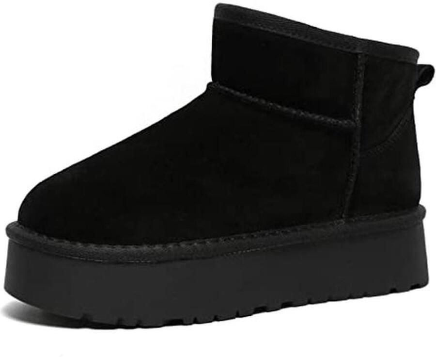 Dames Platform Winterlaarzen met Waterbestendigheid en Schapenvacht