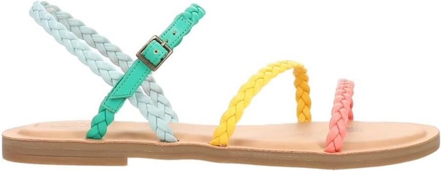 Dames Platte Sandaal met Gevlochten Bandjes
