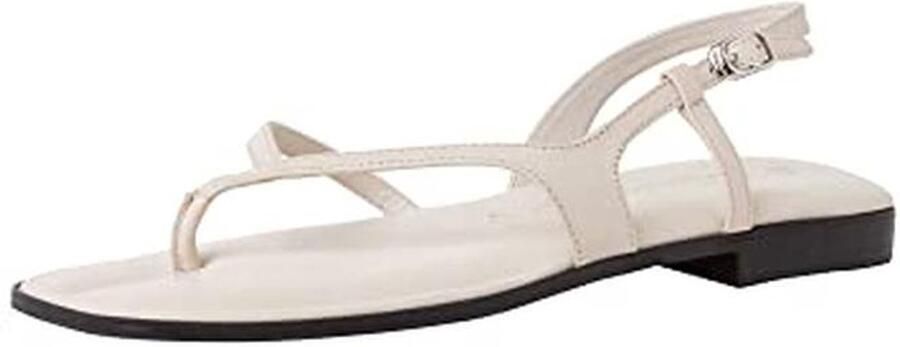 Dames Platte Sandaal met Wit Oppervlak