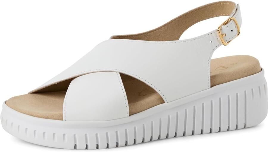 Dames Platte Sandalen Leer met Gesp