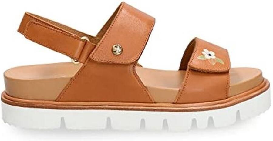 Dames Platte Sandalen met Haak & Loop Sluiting en Anatomische Binnenzool