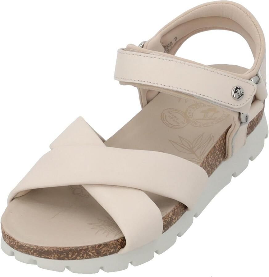 Dames Platte Sandalen met Klittenband en Leer Comfortabele Zomersandalen