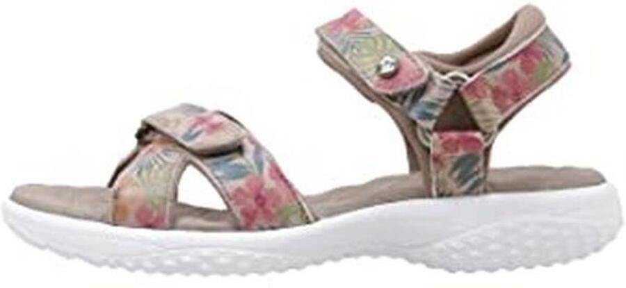 Dames Platte Sandalen met Klittenbandsluiting en Anatomische Zool