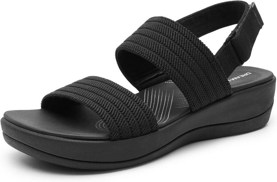 Dames Platte Sandalen Zomer Zwart Kruisbandjes Comfortabel