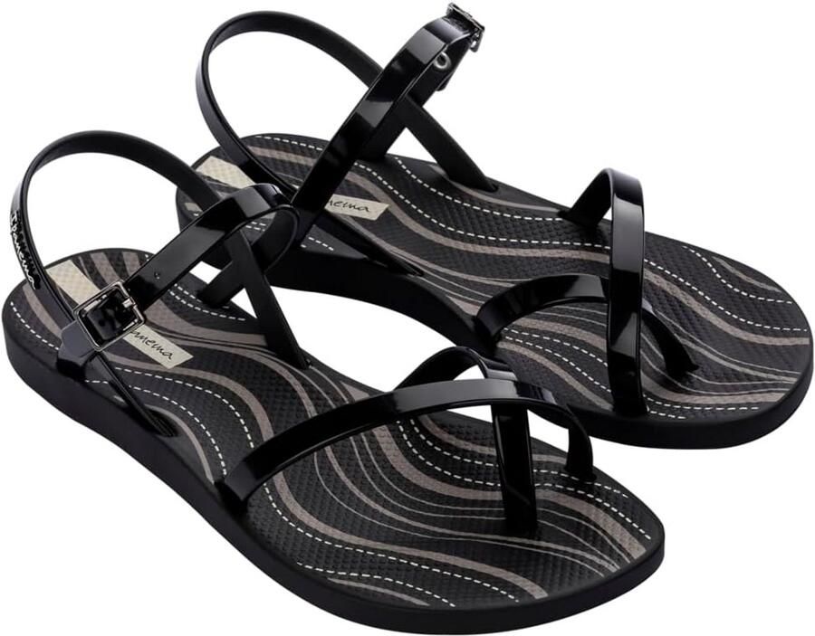 Dames Platte Sandalen Zwart Grijs Beige Comfortabele Zomer Slipper