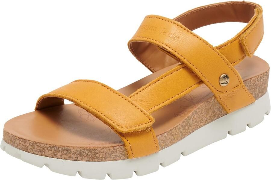 Dames Platte Sandalen Zwart Leer met Klittenbandsluiting Waterdicht