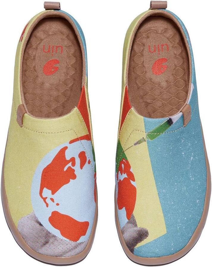 Dames Platte Schoenen met Artistiek Kleurrijk Design Comfortabel en Uniek