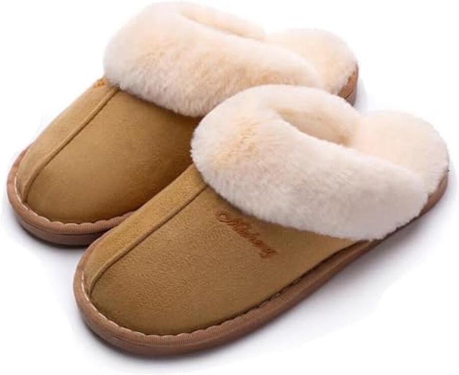 Dames Pluche Huisslippers voor Thuis Cozy Memory Foam en Antislip