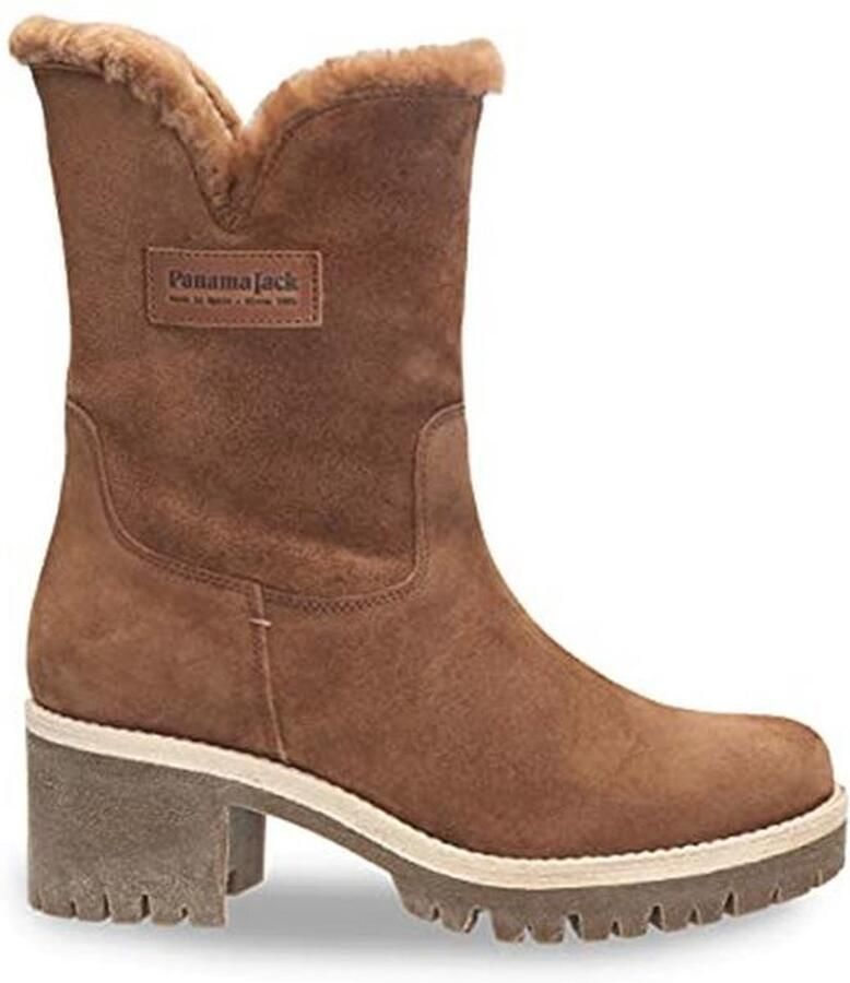 Dames Prim Igloo Mid Calf Boot Waterdichte Veloursleren Laars met Schapenvacht