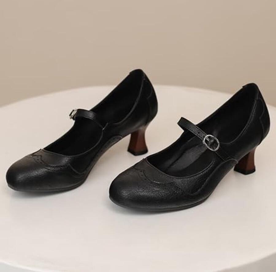 Dames Pumps Hak Zwart - Foto 1
