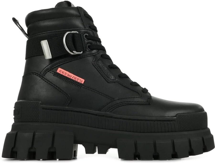 Sportieve Dames Sneaker met Hoge Zool en Leren Bovenwerk