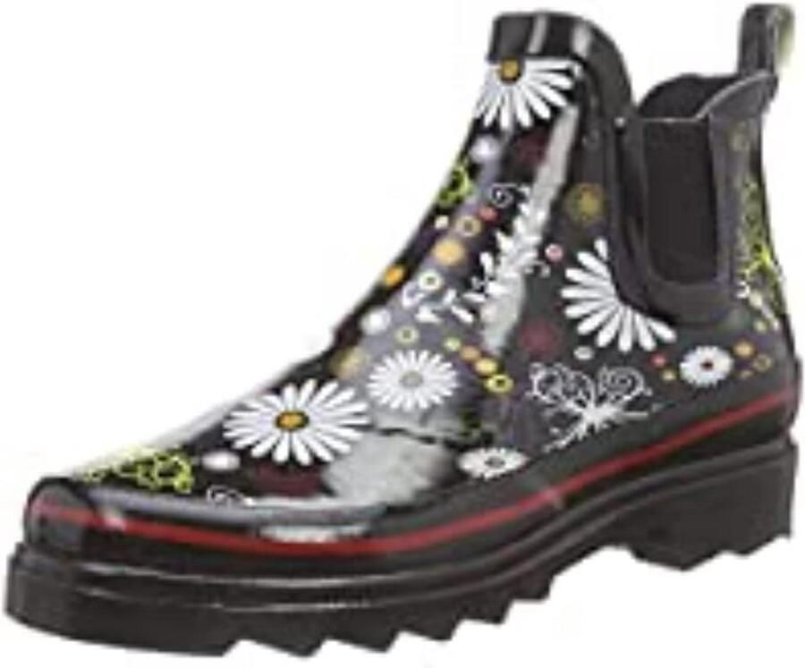 Dames regenlaarzen met bloemenpatroon comfortabele Chelsea laarzen