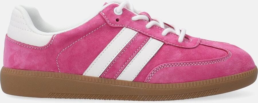 Venezia Retro Dames sneakers Roze suède Leren bovenwerk