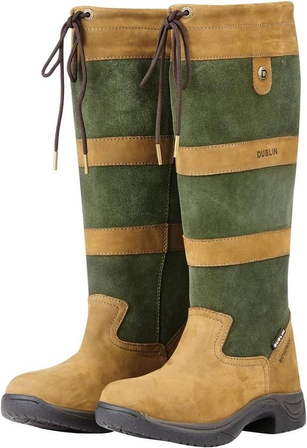 Dames Riverlaarzen Waterdichte Lederen Rijlaarzen voor Buitenactiviteiten