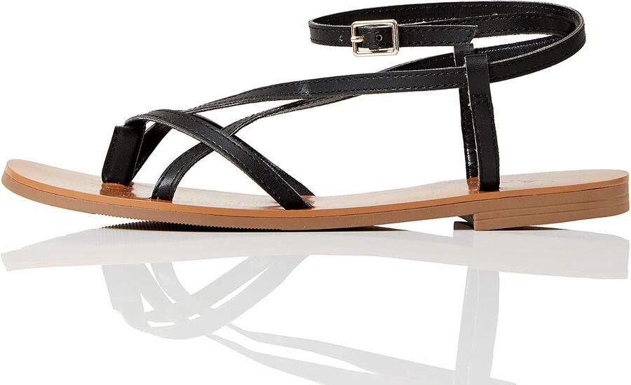 Dames Romeinse Sandalen Platte Hak Verstelbare Band