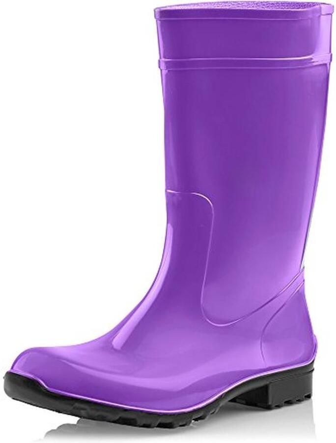 Dames Rubberen Regenlaarzen Comfortabele Waterdichte PVC Laarzen Voor Wandelen en Tuinieren